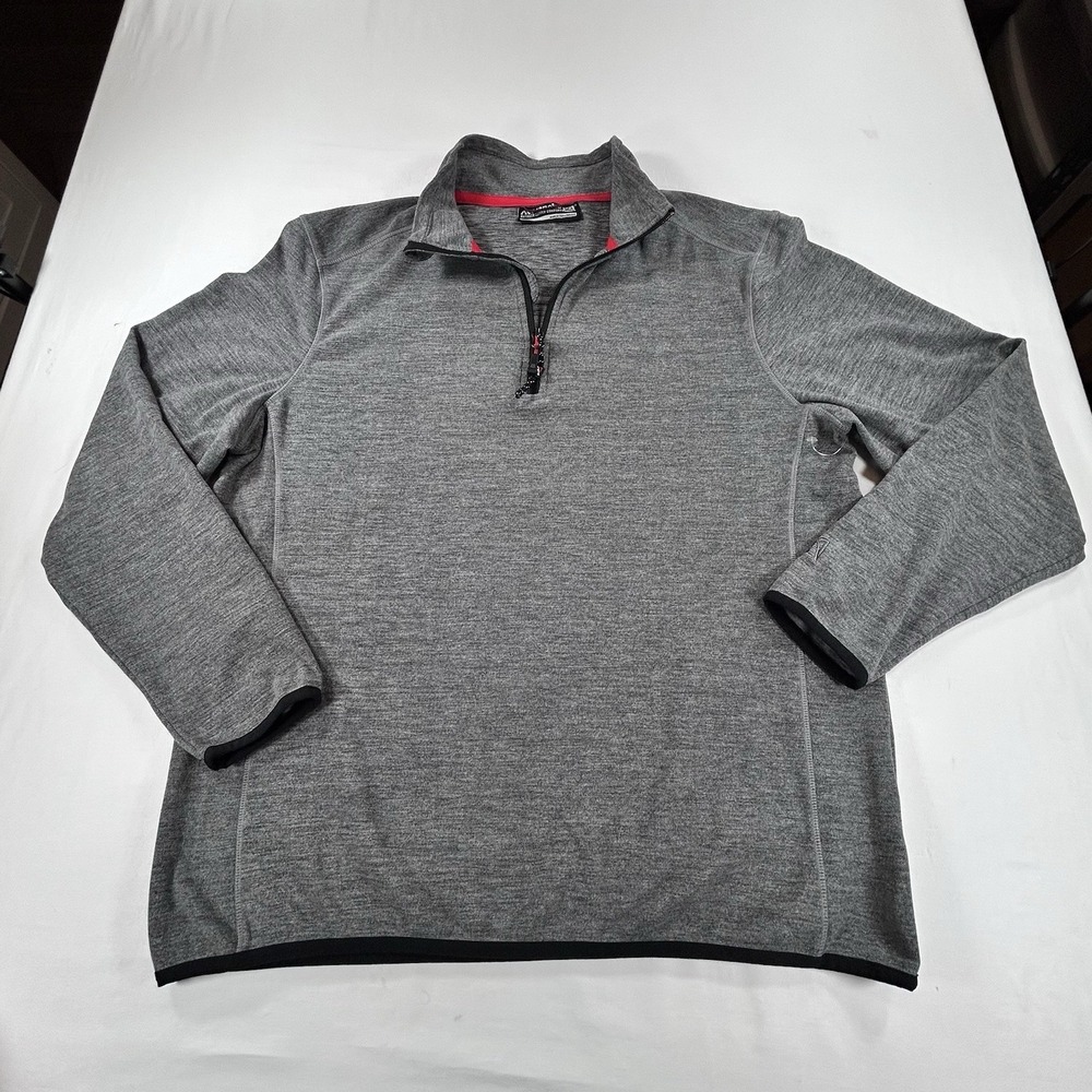 NEW Avalanche Men's M Gray Quarter Zip Top Stand Up Pullover Hiking Outdoors